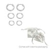 Adornia Silver Plated 3-Huggie Hoop Earrings Set - 4 of 4