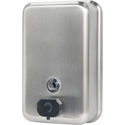 Heavy Duty Stainless Steel Wall Mount Soap Dispenser, 1100ml Commercial Grade with Anti-Leak Pump for Bathroom