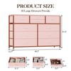 10-Drawer Dresser TV Stand, Small TV Cabinet with Metal Frame, Chest of Drawers - 2 of 4
