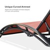PURPLE LEAF Patio Chaise Lounge Set of 3 Outdoor Lounge Chair Beach Pool Sunbathing Lawn Lounger Recliner Chiar, Side Table Included - 4 of 4