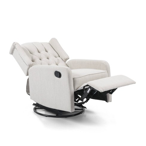 White swivel recliner online chair