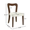 Upholstered Dining Chair Set of 2 Modern Contemporary with Rubberwood Frame & Open Back for Dining Room Kitchen-Baofuwish - 4 of 4