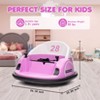 12V Kids Electric Ride On Bumper Car, 3 Speed Toddler Bumper Car With Remote, Baby Bumping Toy with Music, LED Lights, 360 Degree Spin for Boys Girls - 4 of 4