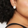 Open Hoop Earrings - A New Day™ Pearl/Gold - 2 of 3