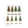 Storied Home Plastic Bottle Brush Trees with Wood Bases, Metallic Colors, Boxed Set of 4 - 2 of 4