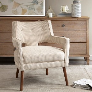 CAVINAS Polypropylene Accent Chair with Weave Rope Back and Arms,Cozy Upholstered Living Room Chairs,Reading Chairs for Living Room - 1 of 4