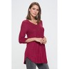 WEST K Women's Nora Ultrasoft V-neck Tunic with Long Sleeves and Front Seam Detail - 2 of 4