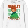 Future Boy Conan Monsley Long Sleeve Men's White Hooded Sweatshirt - 2 of 3