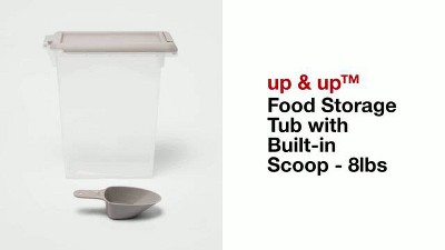 Pet Food Storage Tub With Built-in Scoop - 20lbs - Up & Up™ : Target