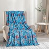 Plazatex Mermaid Micro plush Decorative All Season Blue Color 50" X 60" Throw Blanket - 2 of 4