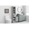 MAYEERTY Tall Bathroom Cabinet Freestanding Storage Drawer MDF Adjustable Shelf White - 3 of 4