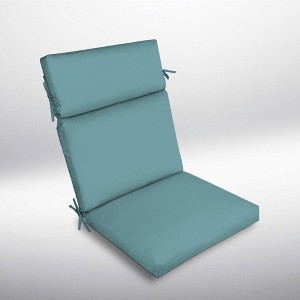 Canvas Texture Cartridge Chair Cushion Blue - Arden Selections