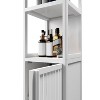 NicBex 52" Bamboo Linen Tower,Bathroom Storage Cabinet with Shelves & Door,Freestanding Storage Cabinet for Bathroom,Bedroom & Living Room - 4 of 4
