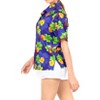 LA LEELA Women's Button Down Short Sleeve Funny Short Sleeve Shirt Summer Hawaiian Club party Casual Tops - 2 of 4