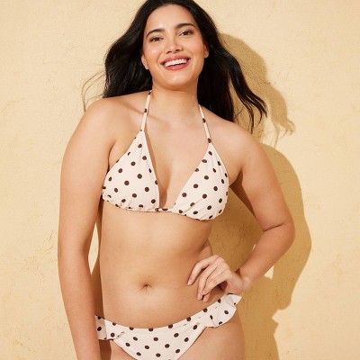 Shade & Shore Women's Polka Dot Triangle Bikini Top - Shade & Shore™ Multi M — фото 4