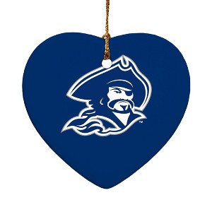 Blinn College Primary Logo HeartShaped Porcelain Holiday Christmas Tree Ornament  2.8" - 1 of 4