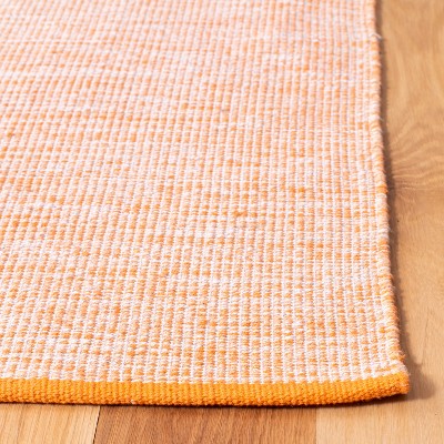 Montauk 6' x 9' Orange Handwoven Cotton Area Rug