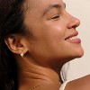 Cubic Zirconia Huggie Earrings 14k Gold Plated Tiny Earrings Small Huggie Hoop Earrings Simple Lightweight Hoops Gift for Women - 2 of 4