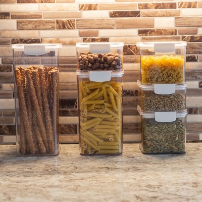 Clear Plastic 6-Piece Food Storage Container Set with Lids