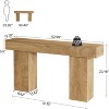 Tribesigns 63" Console Table, Farmhouse Wooden Sofa Table Behind Couch, Entrance, Hallway, Entryway - 3 of 4