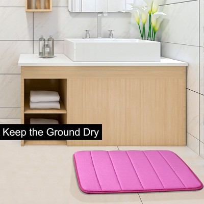 1'4"x2'4" Rectangle Indoor and Outdoor Polyurethane Floor Mat Pink - PiccoCasa