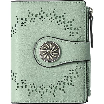 Acoinel Leather Wallets with Zipper Coin Pocket for Women