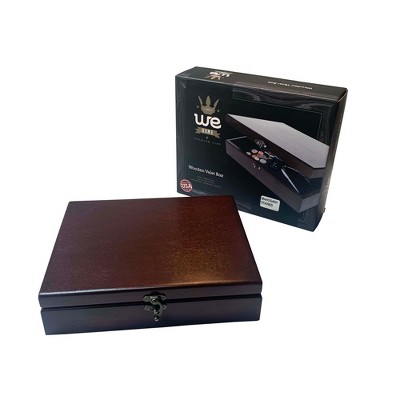 WE Games Wooden Valet Box - Mahogany Stain (Made in USA)