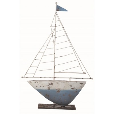 Transpac Resin 18.25 in. Multicolor Spring Sail Boat Decor