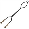 Barton 5pcs Hearth Fireplace Set Fire Tools Brush Brass Iron 31" Base - 4 of 4