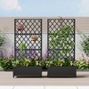 Spassway 71"H*35"W*16"D Metal Planter Box with Trellis Outdoor Raised Garden Bed With Privacy Screen Planters for Climbing Plants Vines Vegetables - 3 of 4