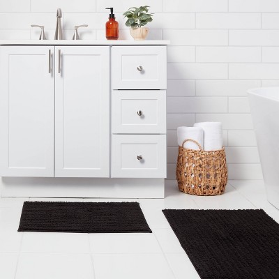 Black Bathroom Rugs Mats Target, Black Bathroom Rug Sets