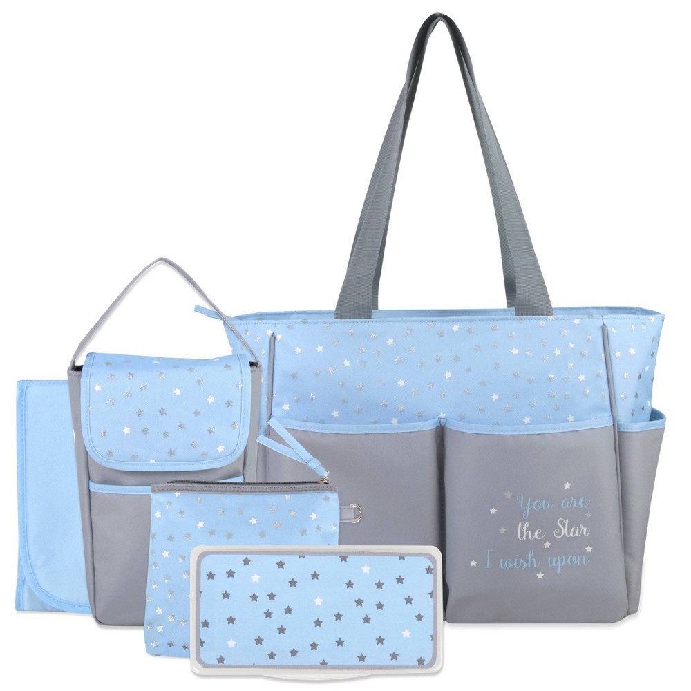Photos - Pushchair Accessories Baby Essentials Diaper Bag 5-in-1 - Blue