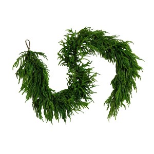 Nearly Natural 8' Artificial Real Touch Norfolk Island Pine Garland with Natural Look - 1 of 4