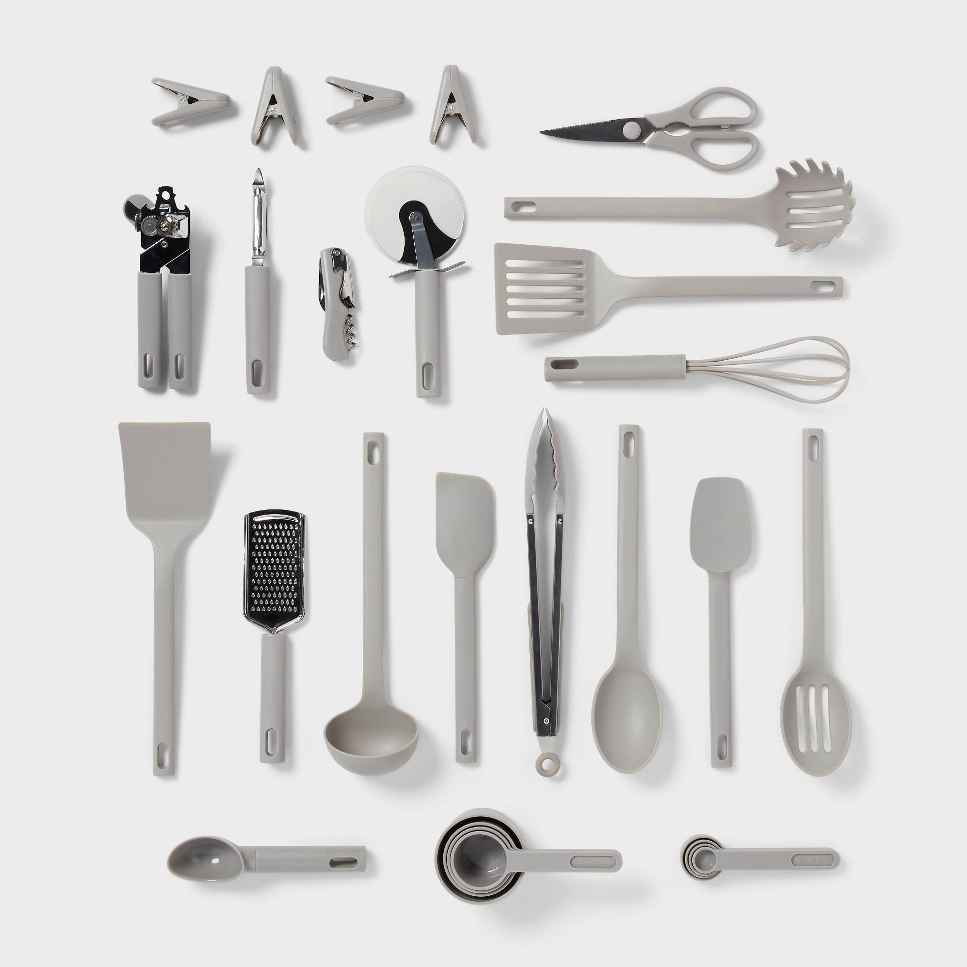 30pc Kitchen Utensil Set Gray - Room Essentials™
