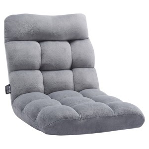 VEVOR Floor Chair, Recycled Foam Folding Sofa Chair with 14 Adjustable Positions, Multifunctional Floor Chair with Back Support, Gray - 1 of 4