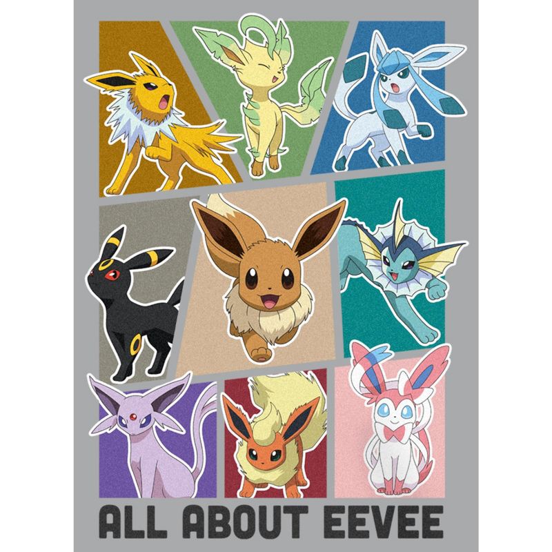 Men's Pokemon All About Eevee Eeveeloution Sweatshirt, 2 of 5