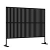 47-inches W x 72-inches H Black Galvanized Sheet Screen Outdoor and lndoor Divider for Balcony Patio Garden Room Divider (Classic Shutter) - 2 of 4