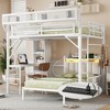 KWPZQEB Full Size Loft Bed with Stairs, Heavy Duty Metal Loft Bed Frame with Desk & Bookshelves, LED & Charge Station, No Box Spring Needed - 4 of 4