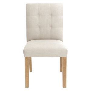 Tufted Dining Chair Talc Linen - Skyline Furniture