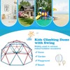 Costway 10 FT Climbing Dome with Swing Outdoor Kids Play Jungle Gym Red and Blue - 4 of 4