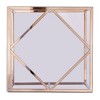 Nicholas Contemporary End Table with Glass Top Champagne - Aiden Lane: Metal Frame, Square Shape, Fixed Shelf - image 4 of 4