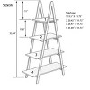 Modern Bamboo Wood Ladder Shelving Unit,5-Tier A-Frame Open Bookshelf,Living Room Freestanding Corner Display Bookshelf-Baofuwish - 4 of 4