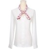 INSPIRE CHIC Women's Floral Printed 100% Cotton Lace Trim Square Scarves 1Pc - 2 of 4