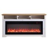 CLIHOME 60 inch Fireplace Entertainment Center TV Stand for TVs up to 70",with 50" Smart Electric Fireplace - 2 of 4