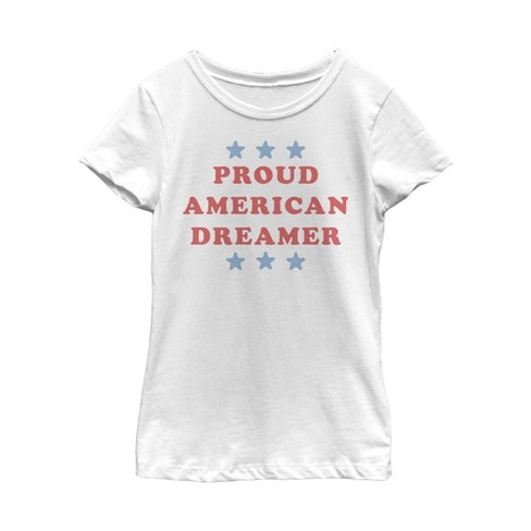 Girl's Lost Gods Fourth of July American Dreamer T-Shirt - White - Small