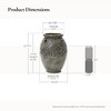LuxenHome Antiqued Terracotta Jar Vase, Rustic 14.17-Inch Green & Brown Flower Holder - 4 of 4