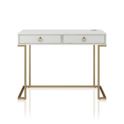 target white writing desk