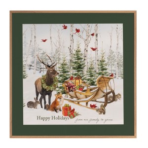 “Happy Holidays” Winter Woodland Print - 1 of 1