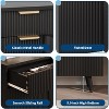 homfan Modern Farmhouse Buffet Cabinet with Fluted Design, Kitchen Storage Sideboard & Coffee Bar Cabinet with Shelves for Dining Room,Living Room - 3 of 4