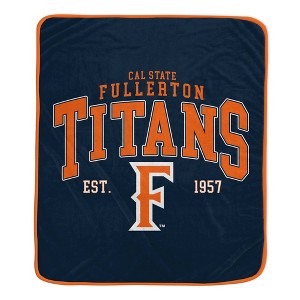 NCAA Cal State Fullerton Titans Vintage Arch Block Flannel Fleece Blanket - 1 of 1